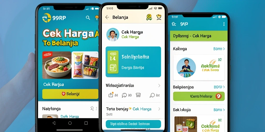 Antarmuka aplikasi 99RP yang user-friendly untuk Cek Harga.