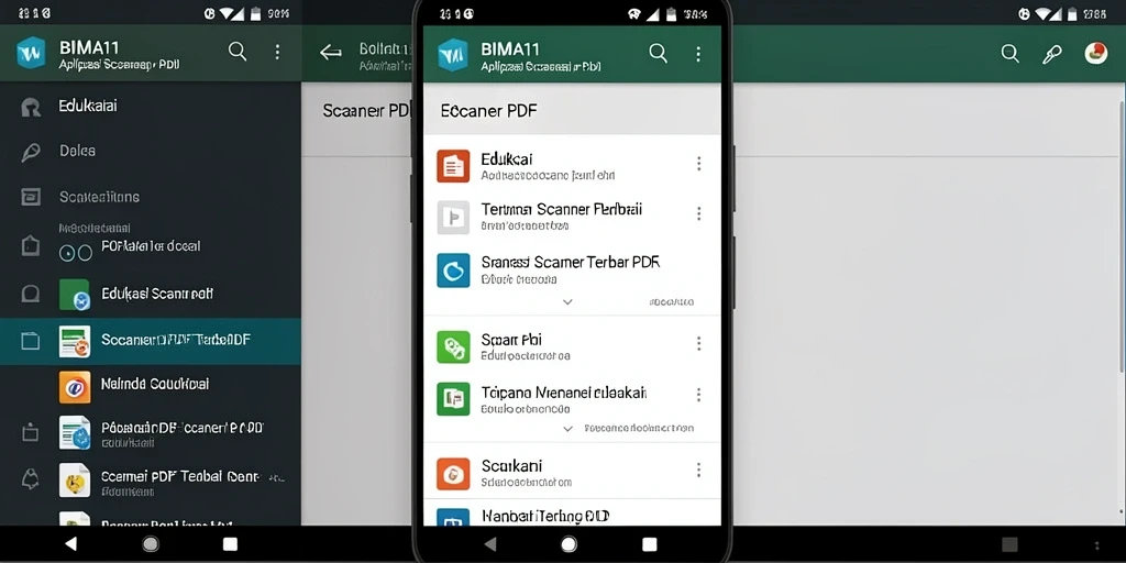 Antarmuka BIMA11 yang intuitif untuk fungsi Scanner PDF.