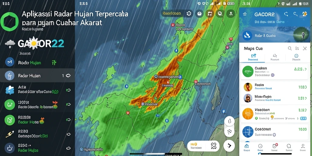 Antarmuka GACOR22 menampilkan radar hujan dengan jelas dan informatif.