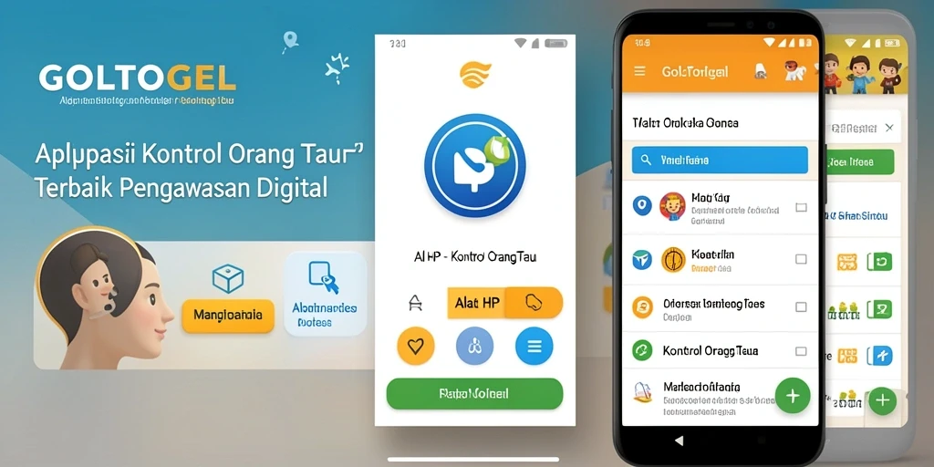 Tampilan antarmuka GOLTOGEL yang sederhana dan fungsional untuk kontrol orang tua.