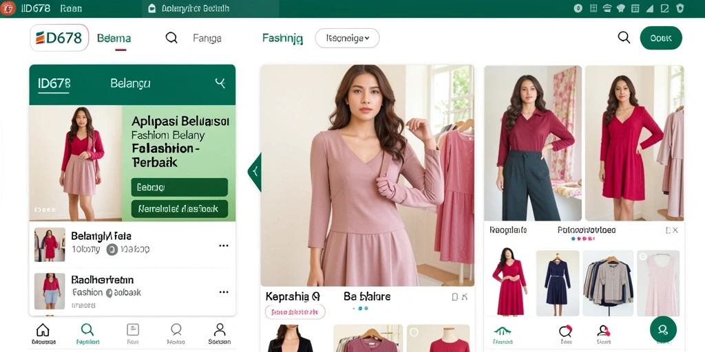 Tampilan antarmuka ID678 dengan pilihan fashion menarik.