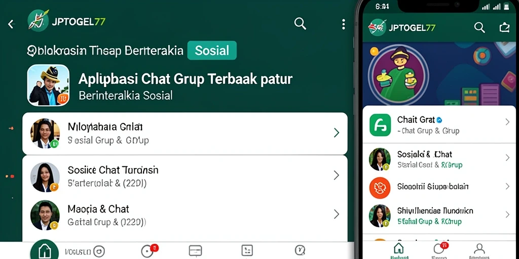 Antarmuka intuitif JPTOGEL77 untuk chat grup yang aktif.