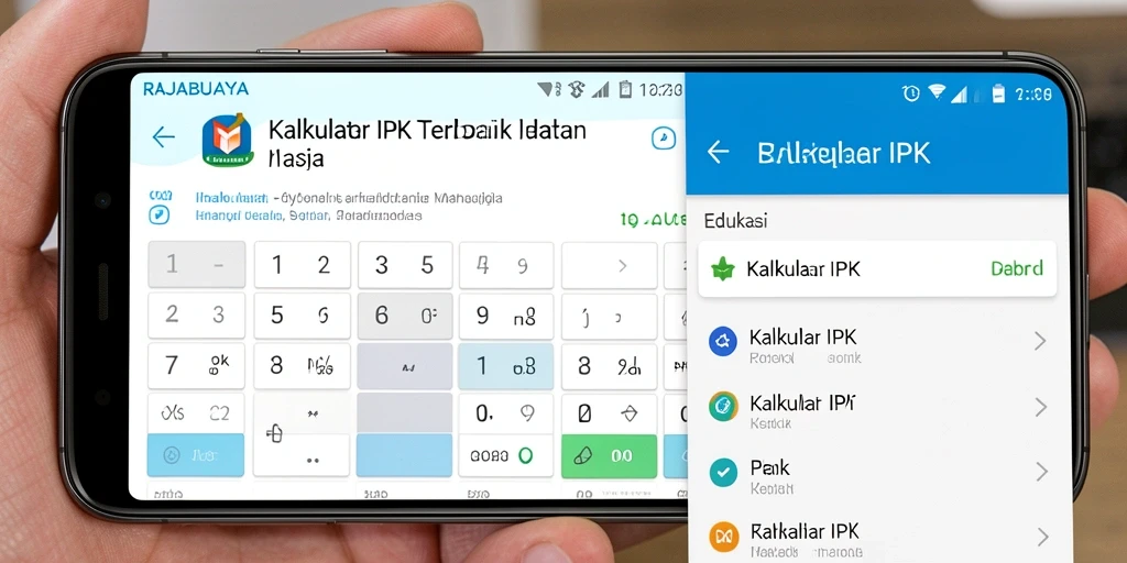 Antarmuka Kalkulator IPK RAJABUAYA yang sederhana dan efektif.
