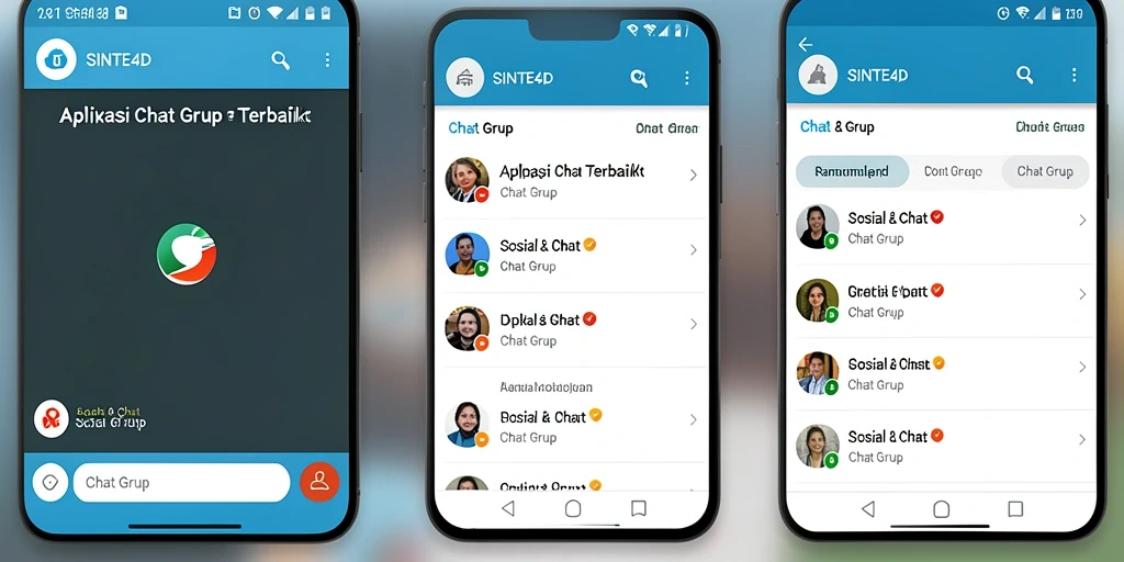 Tampilan antarmuka SINTE4D yang ramah pengguna untuk Chat Grup.