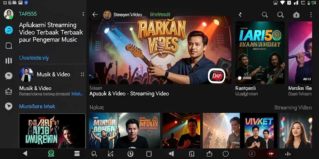 Antarmuka intuitif TAR555 untuk streaming video berkualitas tinggi.